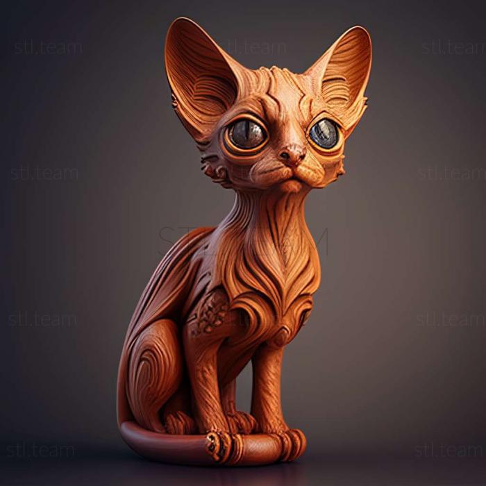 3D model Singapura cat (STL)